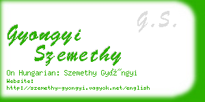 gyongyi szemethy business card